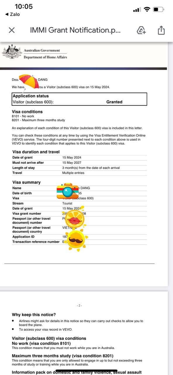 Visa du lịch Úc