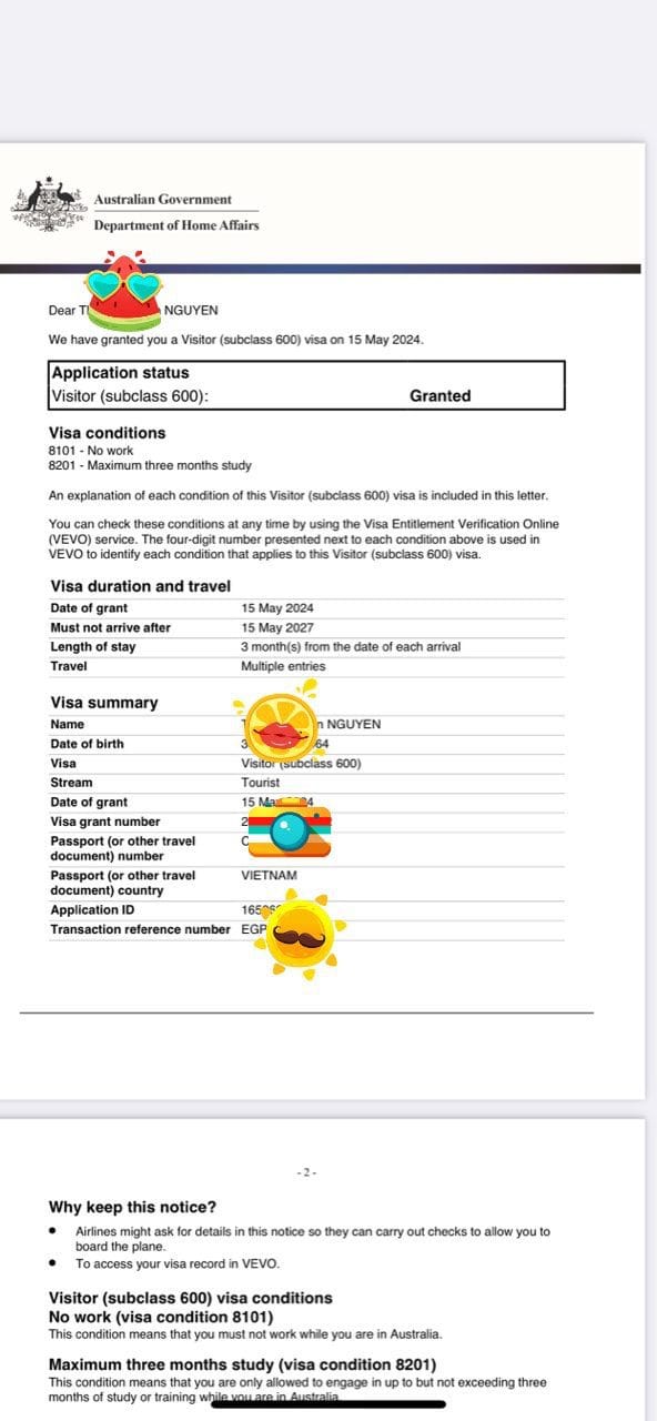 Chuẩn bị hồ sơ để được cấp Visa du lịch Úc tự động đến 3 năm 4 Visa du lịch Úc