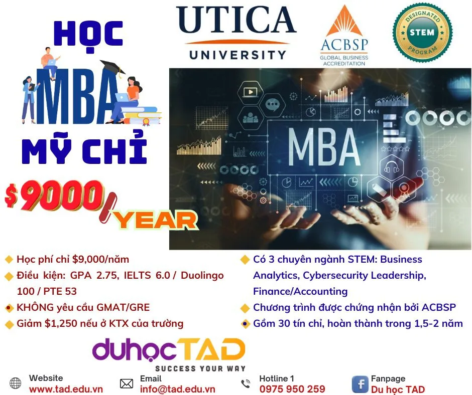Học MBA tại New York chỉ 9000 $/năm cùng Đại học Utica 1 Đại học Utica