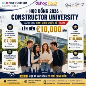 Constructor University cấp học bổng UP TO €10,000