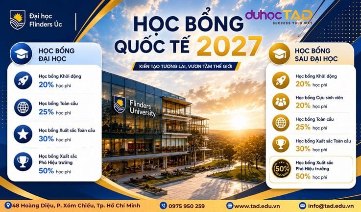 Học bổng đại học và thạc sĩ Flinders University up to 50% 1 Flinders University