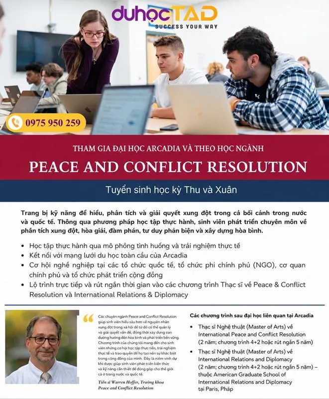 Học ngành Hòa bình (Peace) & Giải quyết Xung đột (Conflict Resolution) 2 Học ngành Hòa bình và Giải quyết Xung đột (Peace & Conflict Resolution)