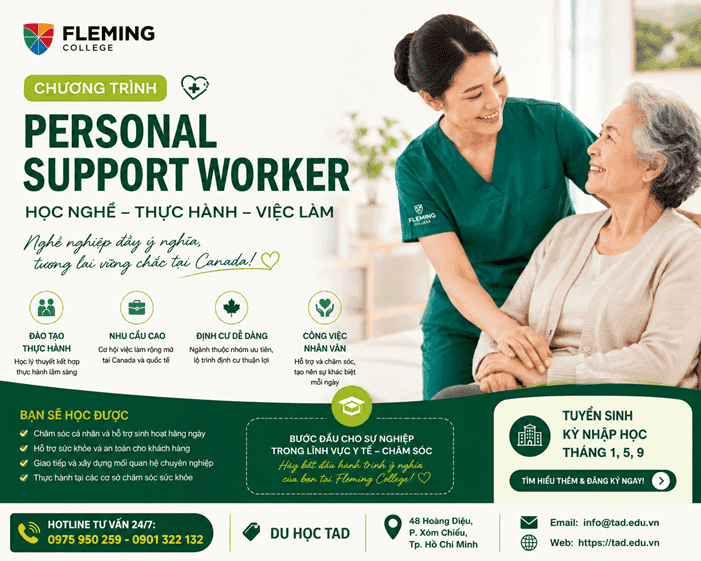 Học Personal Support Worker nắm bắt cơ hội làm việc - định cư 1 Học Personal Support Worker nắm bắt cơ hội làm việc - định cư