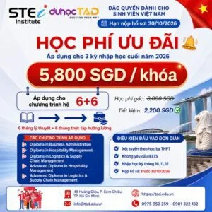 Du học Singapore 6 + 6 thực tập hưởng lương chỉ 5,800 SGD