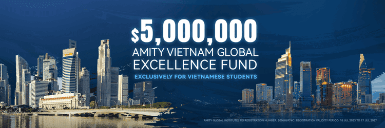 Amity Global Institute cấp học bổng KHỦNG NHẤT 50-100%