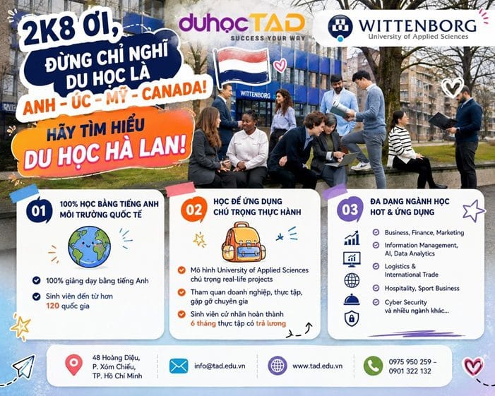 Xin visa du học Hà Lan 2027 đang MIỄN chứng minh tài chính? 3 Du học Hà Lan 2027 bước ngoặc phù hợp tại Wittenborg