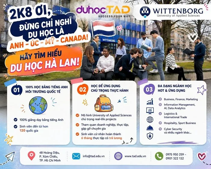 Xin visa du học Hà Lan 2027 đang MIỄN chứng minh tài chính? 3 Du học Hà Lan 2027 bước ngoặc phù hợp tại Wittenborg