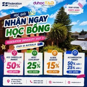 Federation Uni cấp học bổng 50% - Giảm 50% phí ký túc xá