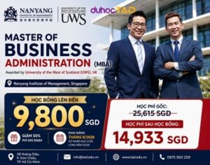 Nâng tầm sự nghiệp với học bổng MBA 9800S$ từ NIM và UWS 98 Nâng tầm sự nghiệp với học bổng MBA 9800S$ từ NIM và UWS