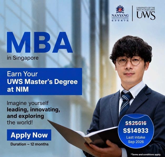 Nâng tầm sự nghiệp với học bổng MBA 9800S$ từ NIM và UWS 2 Nâng tầm sự nghiệp với học bổng MBA 9800S$ từ NIM và UWS
