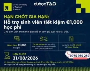 Đại học Gisma gia hạn ưu đãi €1.000 cho kỳ học tháng 10/2026 8 Đại học Gisma gia hạn ưu đãi €1.000 cho kỳ học tháng 10/2026