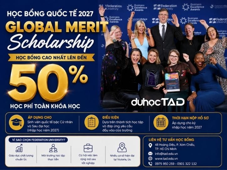 GPA 7.5 có ngay học bổng 25%/khóa của Đại học Federation 2 GPA 7.5 có ngay học bổng 25%/khóa của Đại học Federation