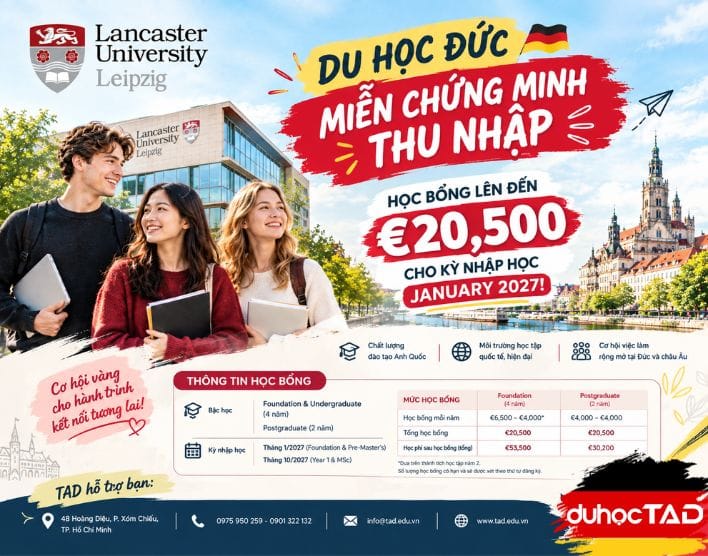 Lancaster University Leipzig cấp học bổng lên đến €20.500 1 Lancaster University Leipzig cấp học bổng lên đến €20.500