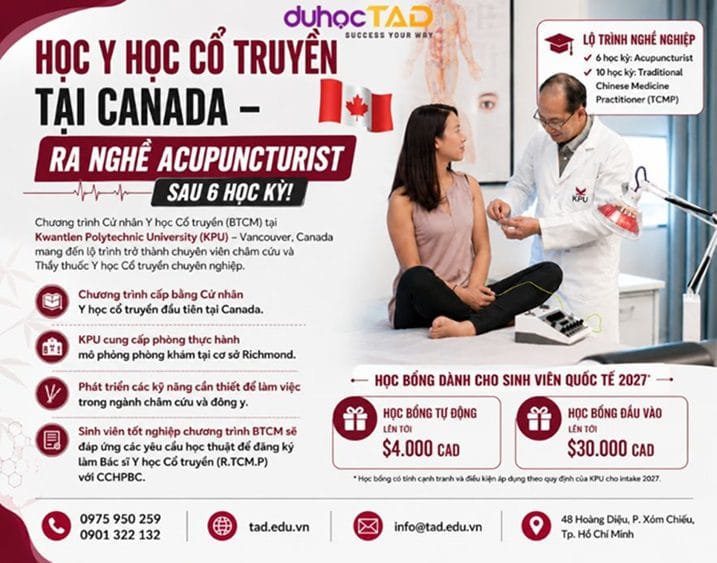 Y học cổ truyền - Trở thành Acupuncturist chỉ sau 6 kỳ học tại KPU 1 Y học cổ truyền - Trở thành Acupuncturist chỉ sau 6 kỳ học tại KPU